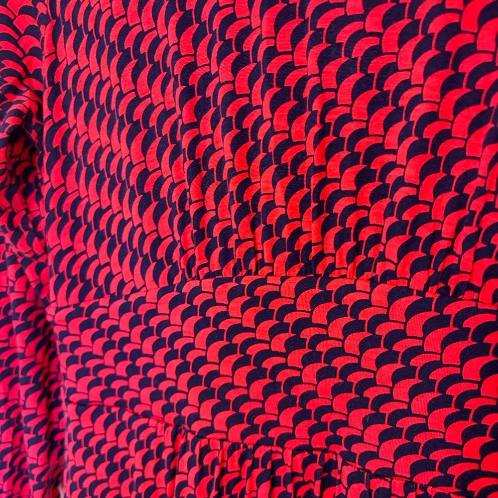 BODEN Thea Long Sleeve Pink Geometric Midi Dress 12P - Picture 6 of 9